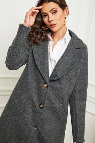 Sobretudo Cinzento mesclado