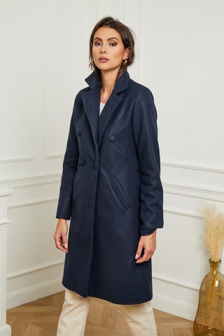 Sobretudo Azul-marinho