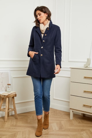 Sobretudo Azul-marinho