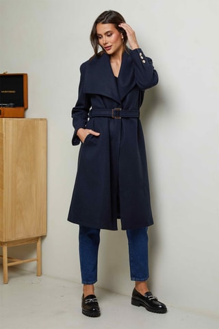 Sobretudo Azul-marinho