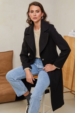 Sobretudo comprido - Preto