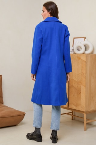 Sobretudo comprido - Azul-real