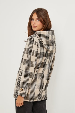 Sobretudo com capuz - Bege