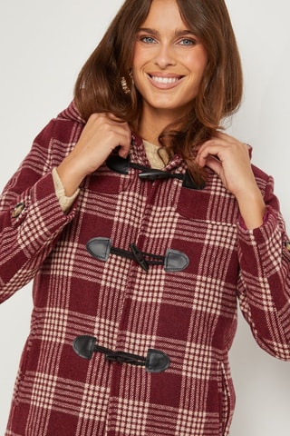 Sobretudo com capuz - Bordô