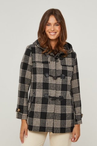 Sobretudo com capuz - Preto