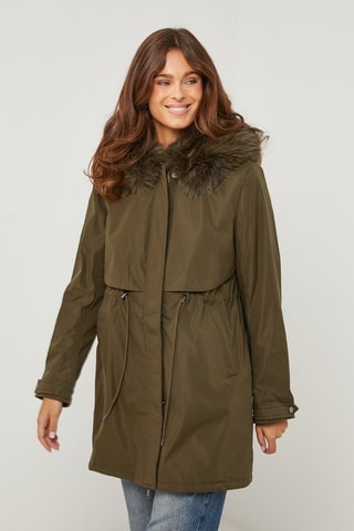 Parca com capuz - Caqui