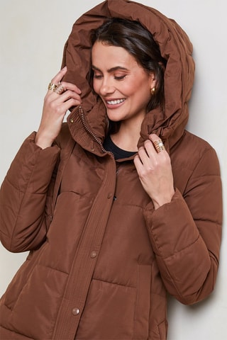 Blusão com capuz - Camel