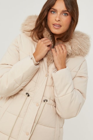 Blusão com capuz - Creme