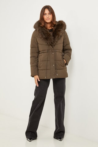 Blusão com capuz - Caqui