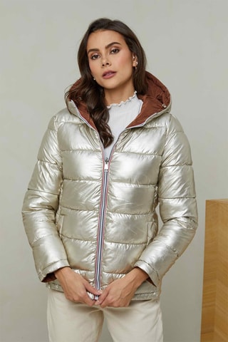 Blusão reversível Castanho-escuro