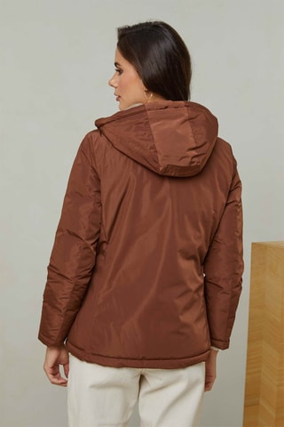Blusão reversível Castanho-escuro