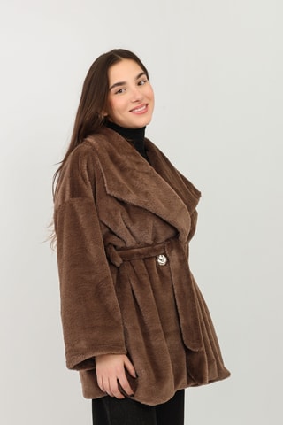 Casaco loose - Castanho
