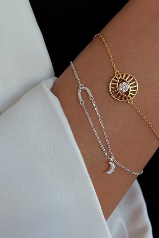 Armband   Zilver en Zirkonia's