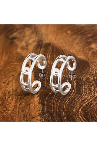 Halve Creolen   Zilver