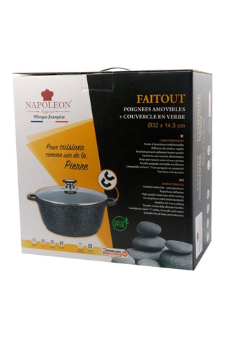 Faitout L'amovible bas revêtement Greblon® C3 - 32 cm