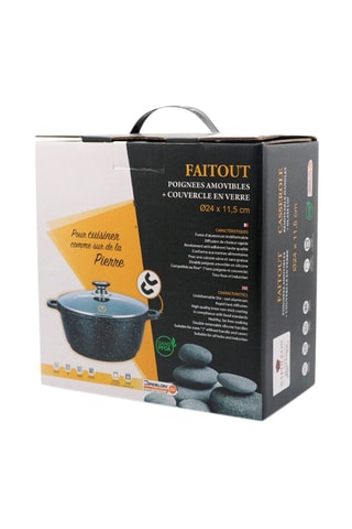 Faitout L'amovible revêtement Greblon® C3 - 24 cm - 4,5 l