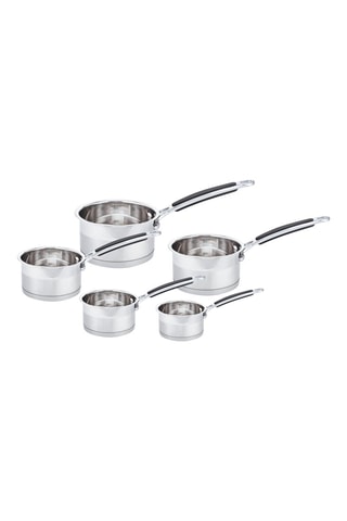 5 casseroles en acier inoxydable - 12/14/16/18/20 cm