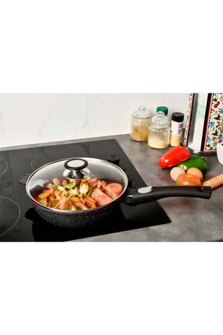 Wok L'amovible revêtement Greblon® C3 manche amovible - 28 cm