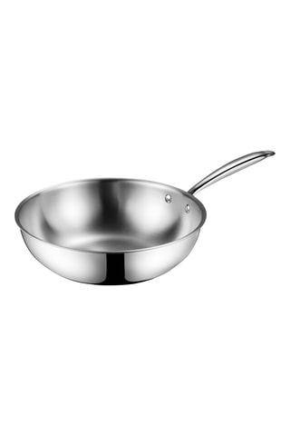 Wok en acier inoxydable - 28 cm