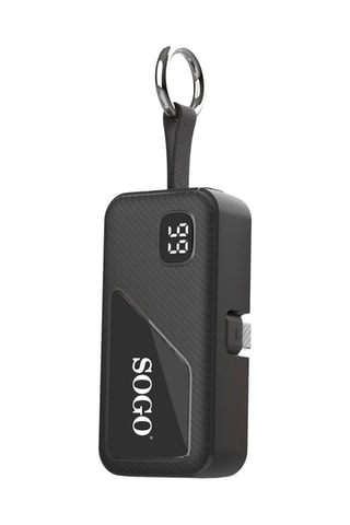 Mini bateria externa 5000 mAh - Preto