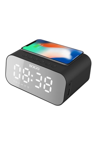 Despertador recarregável e carregador - 5 W - Preto