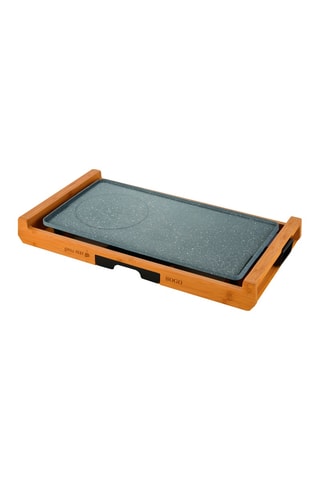 Plancha elétrica em bambu - 43 x 23 cm - 2200 W