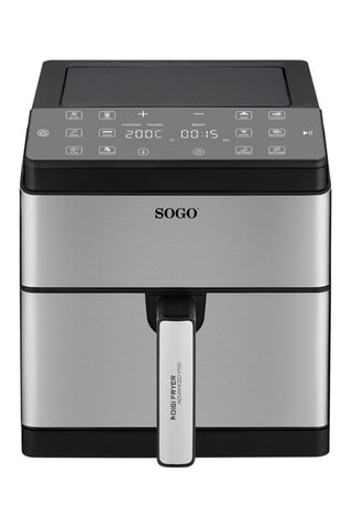 Fritadora a ar de aço inoxidável, cerâmica e silicone - 6 l