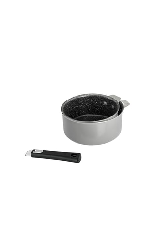 2 casseruole in acciaio inossidabile e 1 manico amovibile Studio Gris - 16 e 18 cm