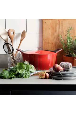 Cocotte rotonda in ghisa di ferro smaltata Volcan - 
20 x 12,5 cm - 1,6 l