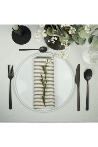 Servizio in acciaio inossidabile Alta nero  - 32 pezzi