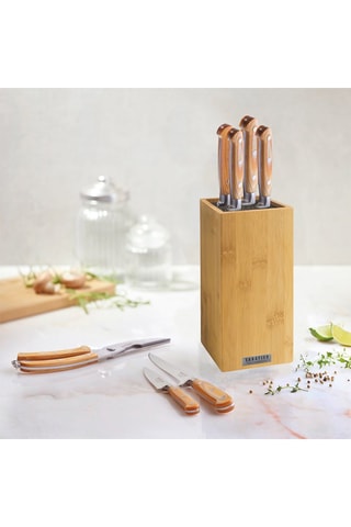 Spelucchino in acciaio inossidabile e legno di pakka Essentiel - 9 cm