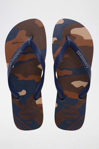 Slippers Top Camu - Bruin en Marineblauw