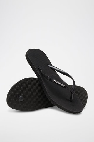 Slippers Slim Sparkle - Zwart