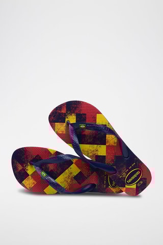 Slippers Marineblauw en Rood