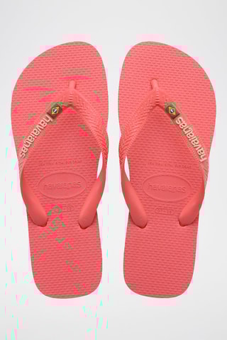 Slippers Brasil Logo - Koraalrood
