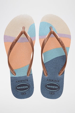 Slippers Slim - Blauw en Beige
