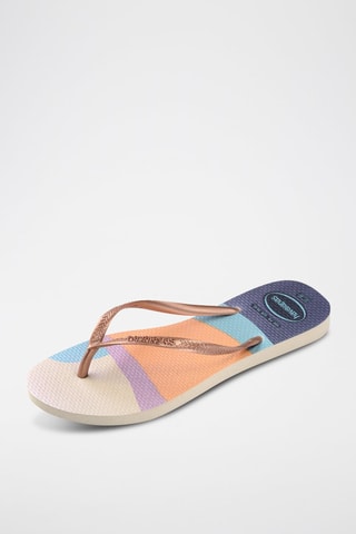 Slippers Slim - Blauw en Beige