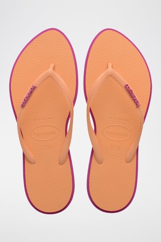 Slippers Slim - zalmkleurig en paars