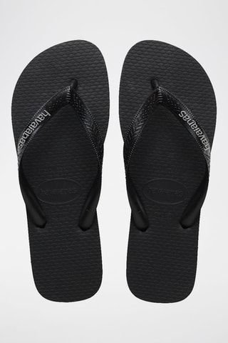 Slippers Top Logo Filete - Zwart