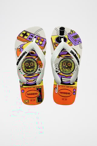 Slippers Kids Top Holographic - Wit en oranje