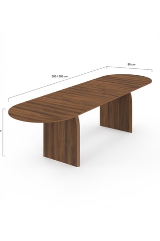 Mesa de comedor extensible Japandi - 200/300 x 90 x 75 cm