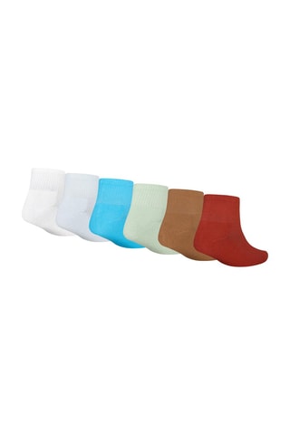 6 paires de chaussettes - Blanc et bleu