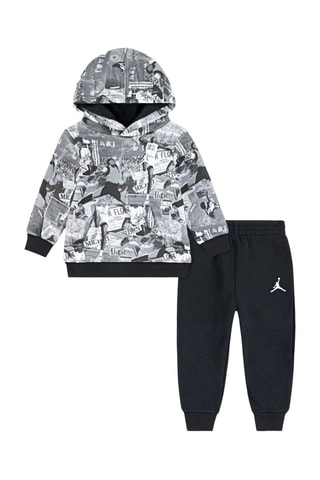 Sweat à capuche et pantalon - Noir et gris