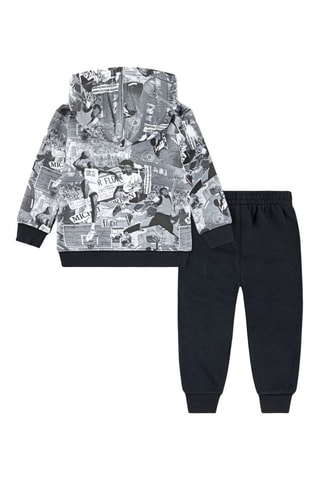 Sweat à capuche et pantalon - Noir et gris