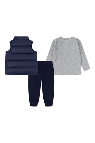 Ensemble 3 pièces - Bleu marine et gris clair chiné