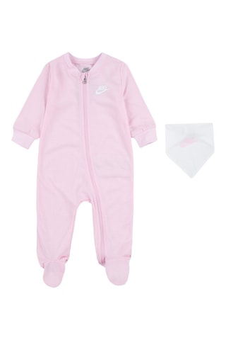 Grenouillère et bavoir - Rose et blanc