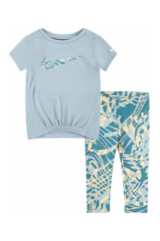 T-shirt et legging Bleu clair et bleu canard - Nike