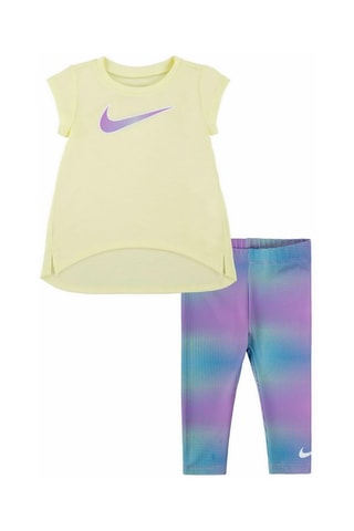 T-shirt et legging Jaune clair et violet - Nike