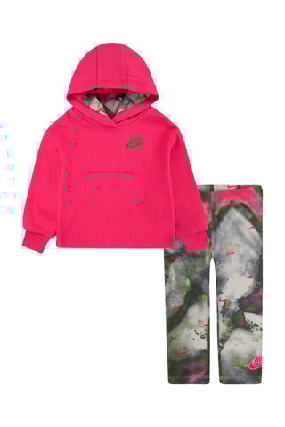 Sweat à capuche et legging Fuchsia et kaki - Nike