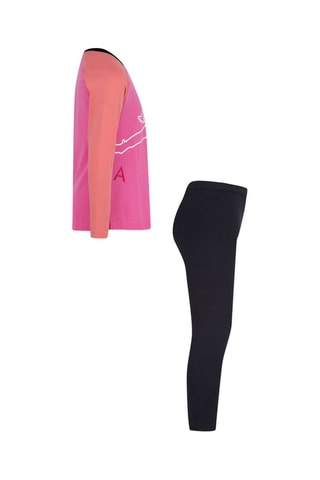 T-shirt et leggings 
Rose et noir - Jordan